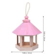 Hanging Bird Feeding House Birdhouse DIY Paintable Wooden Birds Nest