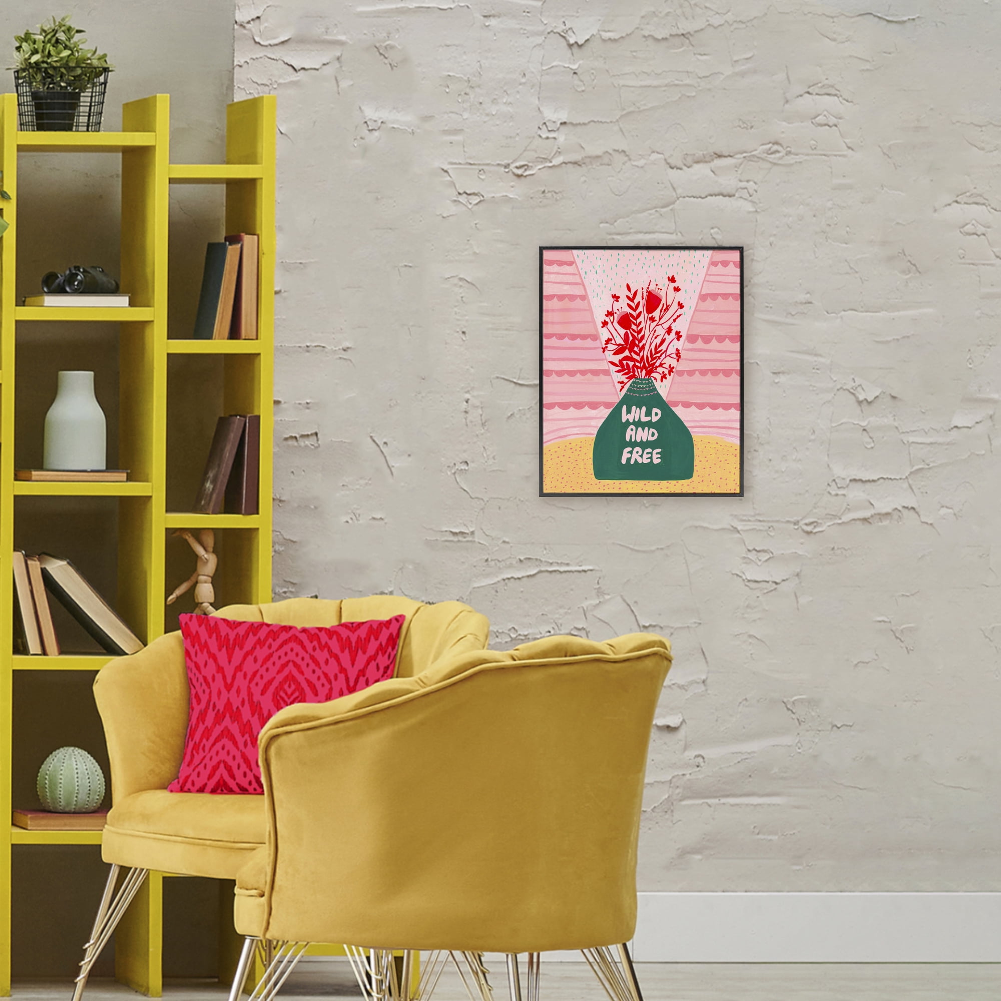 Midcentury Wild And Free Black Framed Giclee Art, design by Nabeela Rumi