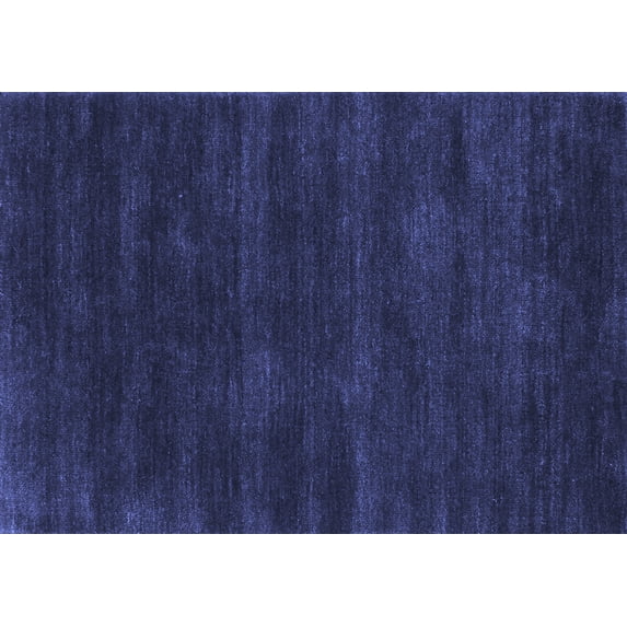 Ahgly Company Indoor Rectangle Abstract Blue Contemporary Area Rugs, 2' x 4'