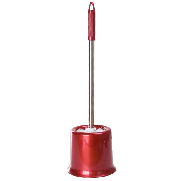 Bewildely Soporte creativo para escobilla de baño, soporte para herramientas de limpieza de baño con Base de soporte, escobilla de baño, accesorios de Juegos de accesorios de baño vino rojo 3# Bewildely HA000367-06B