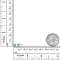 thumbnail image 6 of Gem Stone King 1.70 Ct Round 5mm Blue Zircon 14K Yellow Gold Stud Earrings for Women Men, 6 of 6