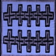 thumbnail image 1 of Ahgly Company Indoor Square Abstract Blue Modern Area Rugs, 4' Square, 1 of 4