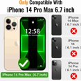thumbnail image 2 of Dteck Slide Lens Protector Cover Case for iPhone 14, Slim Fit Thin Polycarbonate Protective Shockproof Rugged Military Grade Protective Kickstand Cover, Black, 2 of 9