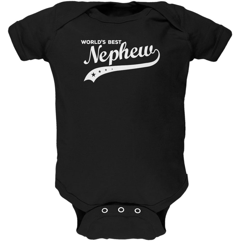 World's Best Nephew Black Soft Baby One Piece 1824 months Walmart