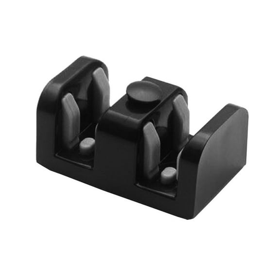 Gordon Glass™ Black Finish Shower Door Bottom Guide for Frameless Bypass Shower Enclosures up tp 3/8" Thick Glass