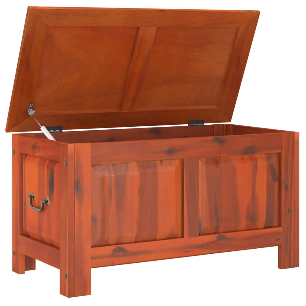 vidaXL Storage Chest with Lid Toy Box Trunk Entryway Hallway Solid Wood Acacia
