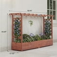 thumbnail image 4 of Riedhoff Wooden Raised Garden Bed with Trellis, Hanging Roof & Side Trellis, 79 x 17 x 45", 4 of 7