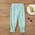 thumbnail image 1 of Pantalones Antimosquitos Con Cintura Elástica De Verano, Pantalones Florales Para Niña (Verde 18-24M Likrtyny Mujer, 1 of 8