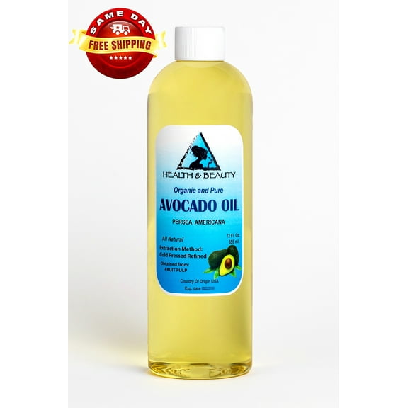 Avocado Oil Refined Organic Carrier Cold Pressed Fresh 100% Pure 12 oz
