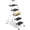 White, variant on BONTEC 3-Step Ladder, Folding Step Stool, 600lbs Max Load Capacity, Sturdy Steel, Non-Slip Pedals, Lightweight, Portable Steel Ladder with Convenient Handrail, Safety Design for Home & Work, Black