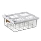 thumbnail image 4 of Caja de almacenamiento para calcetines, ropa interior y armario con divisores portátiles y cajón extraíble debajo del estante. cuadrícula grande de 15, 4 of 9