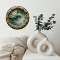 thumbnail image 6 of Resin Ocean Wave Wall Clock Home Decor 10-Inch Silent Wooden Wall Clock, Battery Operated (AA Batteries Not Included), Artistic Home Decor, 6 of 7
