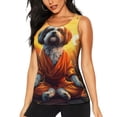 thumbnail image 2 of Picia Cartoon Puppy Sunset Pattern Women's Workout Tank Top,Breathable Activewear,Slim Fit Athletic Top,Versatile Workout Moisture-wicking top-Large, 2 of 9