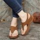 thumbnail image 4 of Summer Women Strap Sandals Women S Flats Open Toe Solid Casual Shoes Rome Wedges Thong Sandals Sexy Ladies Shoes, 4 of 4