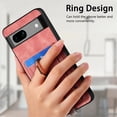 thumbnail image 4 of Allytech for Google Pixel 7A 2 in 1 Detachable Wallet Case, Retro PU Leather Ring Kickstand Card Slots Case for Women Men, Strong Magnetic Shockproof Slim Case for Google Pixel 7A - Pink, 4 of 10