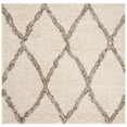thumbnail image 3 of SAFAVIEH Hudson Adella Geometric Diamonds Shag Area Rug, Ivory/Grey, 7' x 7' Square, 3 of 8