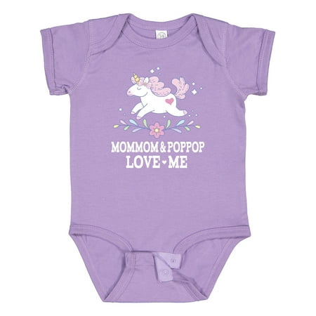 

Inktastic MomMom and PopPop Love Me Unicorn Gift Baby Girl Bodysuit