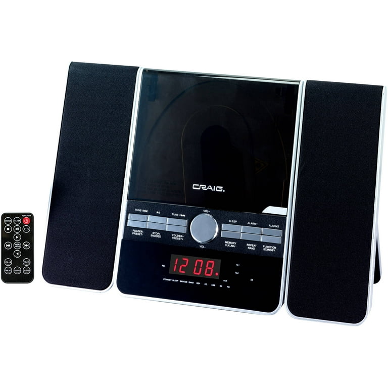 Craig 3-Piece CD Shelf System with AM/FM Radio and Bluetooth