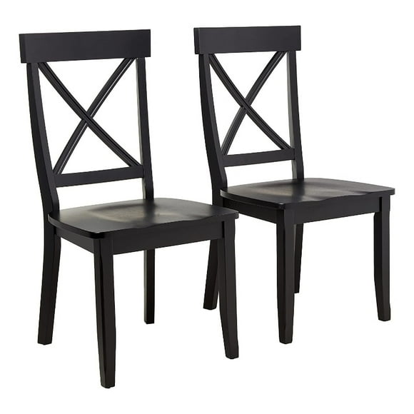 Homestyles Chaises de Salle à Manger Noires Blair - Set de 2 Chaises