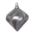 thumbnail image 1 of Vickerman M133287 6 in. Pewter Candy Glitter Swirl Diamond Ornament, 1 of 2