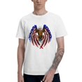 thumbnail image 5 of American Flag Men's T-Shirt Cotton 100% Summer Tops Fashion Casual Independence-Day Short Sleeves for Men Women Round Collar Top Tees, 5 of 6