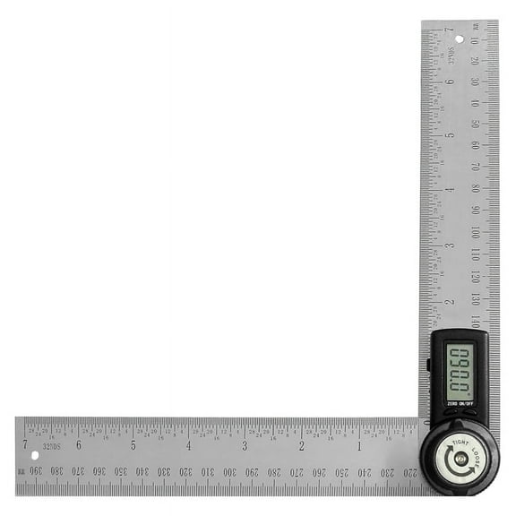 Digital Angle Finder Protractor Stainless Steel 7inch 200mm,1 x Digital Angle Finder,Black