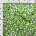 thumbnail image 3 of oneOone Cotton Jersey Light Green Fabric Mandala Sewing Material Print Fabric By The Yard 58 Inch Wide-MC, 3 of 6