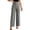 03# Gray, variant on Casual Pants for Women High Waisted Solid Color Elastic Waist Stretchable Summer Straight-Leg Full Length Flat Front Rise Work Outdoor Beach Trousers S-2XL