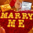 thumbnail image 4 of Marry Me Sign Kits  Proposal Decorations  for Romantic Night Valentine‘s Wed Engagement Party, 4 of 11