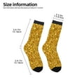 thumbnail image 2 of Fuzoiu Gold Glitter Print Kids Socks For Boys Girls,Grip Crew Socks with Non Slip,Lightweight Stretch Crew Socks,Toddlers Crew Boot Socks, 2 of 5