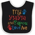 thumbnail image 3 of Inktastic My Yiayia and Papou Love Me Boys or Girls Baby Bib, 3 of 4
