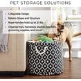 thumbnail image 3 of Bone Dry Pet Storage Collection Collapsible Bin, Medium Round, Gray, 3 of 8