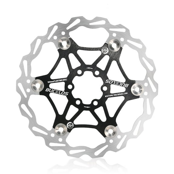 BUCKLOS Mountain Bike Disc Brake Rotor 160 mm 180mm 203mm, Aluminum Heat Dissipation Road Bike Floating Rotors with 6 Bolts, Fit for Road Bike, Mountain Bikes, BMX