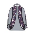 thumbnail image 3 of Unicorn and Rainbow Purple Pattern Backpack for School, Cute School Bag with Adjustable Shoulder Straps and Padded Back, 15.3"x11"x6.7", 3 of 5
