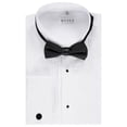 thumbnail image 2 of Men's Slim Fit Convertible Cuff Laydown & Wingtip Collar Tuxedo Shirt - Cufflinks & Bow Tie Included, 2 of 6