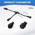 thumbnail image 2 of Uxcell 5 Pcs 2-Core 2 Pin T Splitter Connector, 15cm 18AWG IP65 Y Shape 1 Male to 2 Female Extension Cable for LED Lighting, 2 of 2