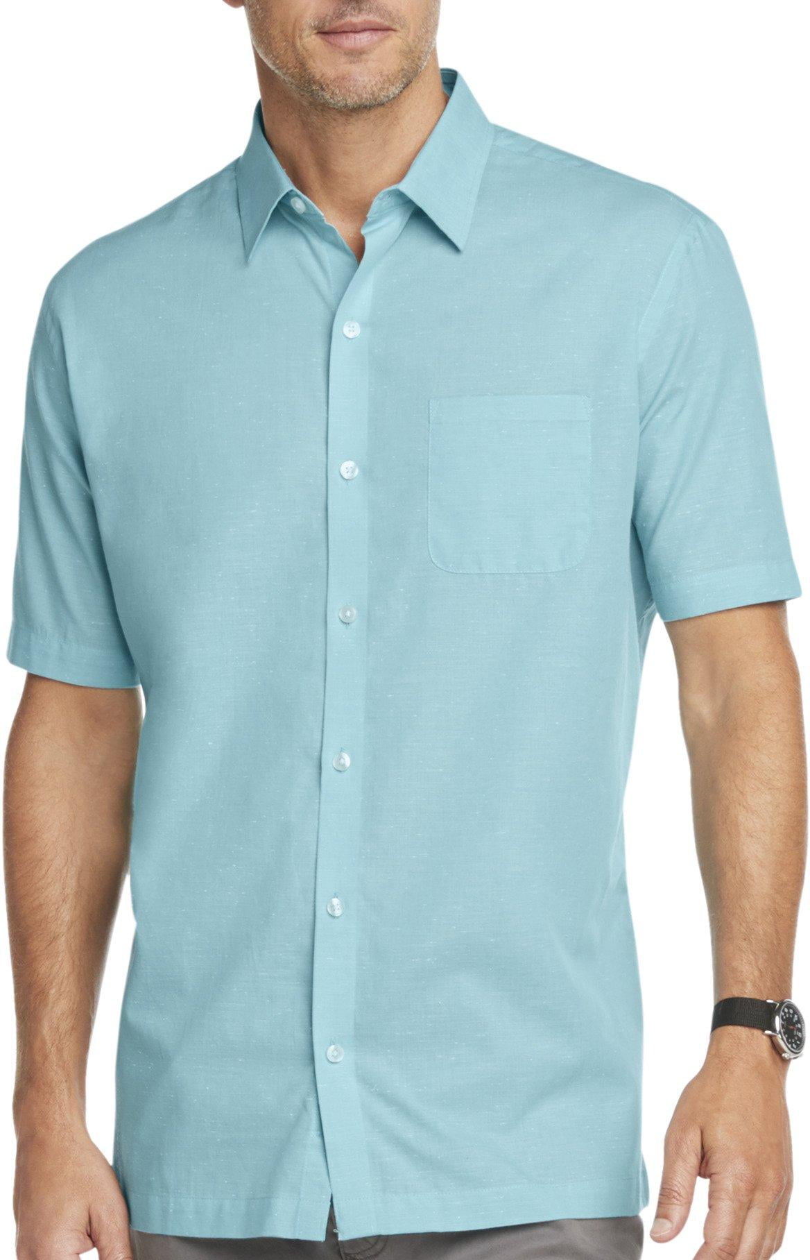 Van Heusen Mens Solid Button 
