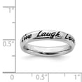 thumbnail image 5 of 925 Sterling Silver Stackable Expressions Enamel Live Laugh Love Ring Size: 7; for Adults and Teens; for Women and Men, 5 of 5