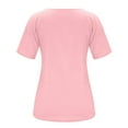 thumbnail image 5 of Summer Tops for Women Shirt Workout Long Sleeve Spandex Shirt Long Sleeve Tee Compression Women Active Shirts Short Tops Exercise Fashion Loose Active Loose Pink XL, 5 of 5