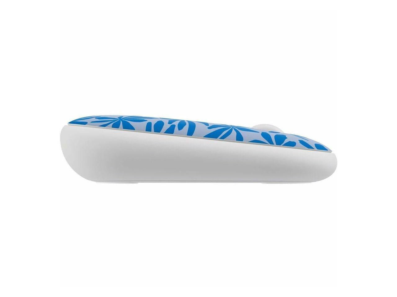 Logitech M340 Wireless Mouse with Limited Edition Prints  USB Receiver and Silent Clicks  Portable Wireless Mouse for Laptop  PC  Windows  Chrome  Surface - Blue Floral