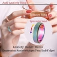 thumbnail image 2 of 1 Piece Anxiety Ring for Women Fidget Ring: Anxiety Relief Items Spinner Rings for Anxiety Fidget Rings for Anxiety for Women Anxiety Toys Anti Anxiety Relief Toys (Rainbow, 7,2.24"), 2 of 5