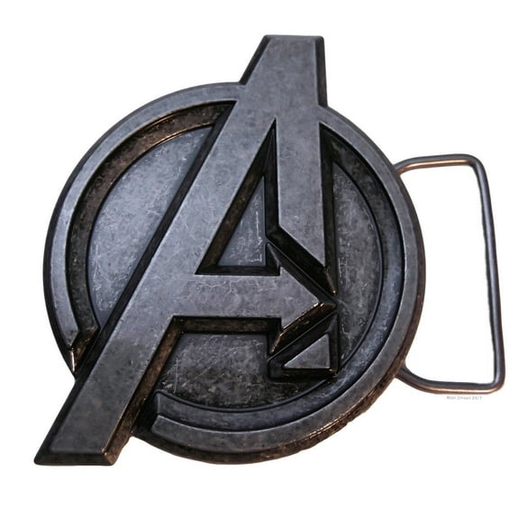 Avengers Movie Logo Pewter Finish Metal Belt Buckle