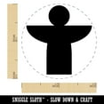 thumbnail image 2 of Angel Symbol Self-Inking Rubber Stamp Ink Stamper - Orange Ink - Mini 1/2 Inch, 2 of 7