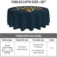 thumbnail image 4 of Happy Hanukkah Pattern Tablecloth Round Table Cloth 60 Inch Washable Polyester Table Cover for Kitchen Party Picnic Dining Decor, 4 of 5