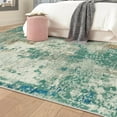 thumbnail image 6 of Moynesa 5'x7' Modern Abstract Area Rug,5x7FT Rugs for Living Room, Washable Accent Bedroom Rug Non-Slip Non Skid, Indoor Floor Contemporary Carpet for Kitchen Bathroom Laundry Green, 6 of 7