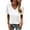 White, variant on Women V Neck Tshirts Casual Loose Tees Shirts Plain Solid Color Summer Tops Roll Short Sleeve Tunic Blouse White L