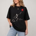thumbnail image 3 of Skeleton Lost Balloon Shirt, Funny Halloween T-Shirt, Well That Went Well Graphic Tee, Spooky Skeleton Balloon Design, Cute Dark Humor Fall Shirt, 3 of 6