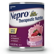 Nepro with Carbsteady Therapeutic Nutrition Drink, for People on Dialysis, Ready-to-Drink Shake, 19 Grams Protein, Mixed Berry, 8 fl oz, 24 Count