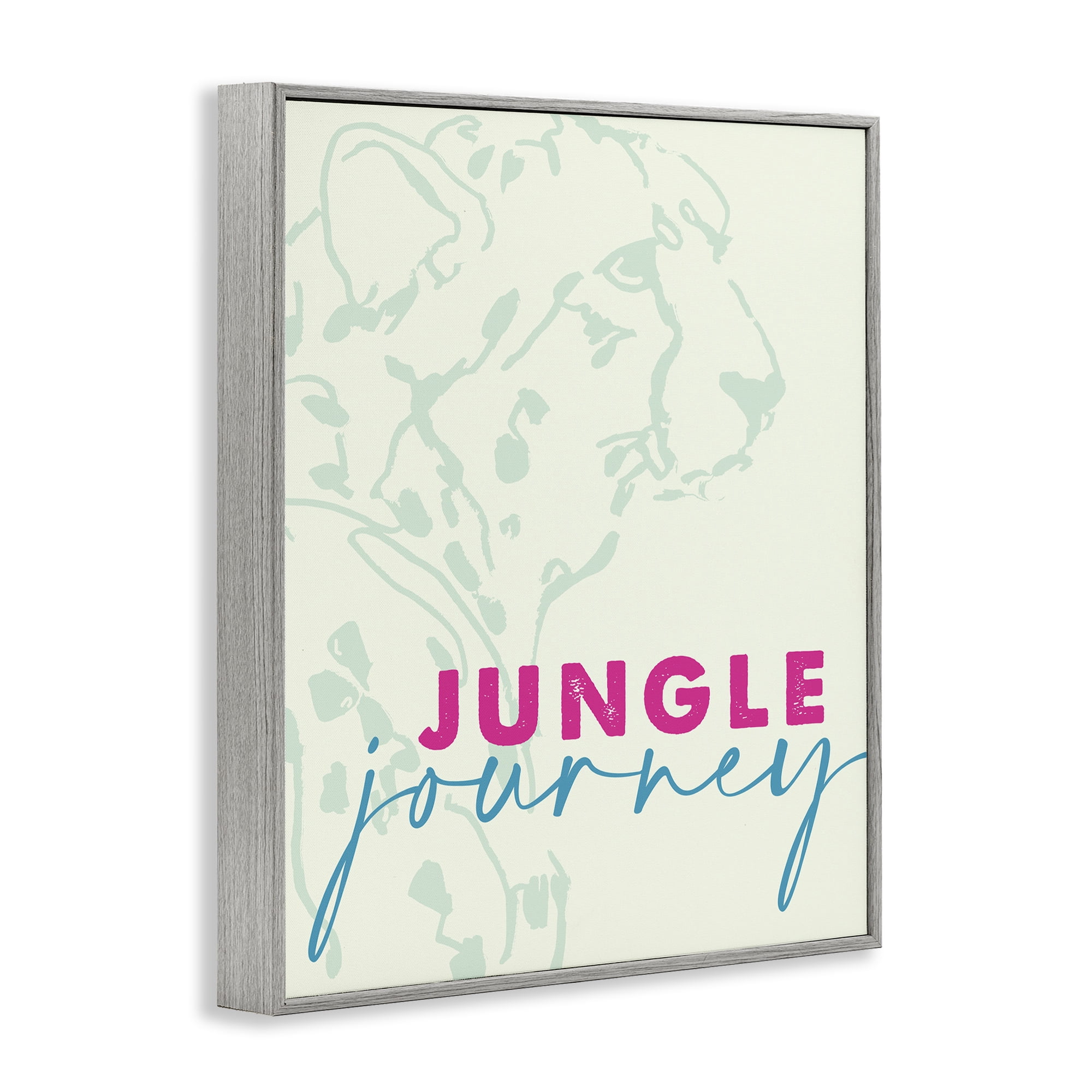 Stupell Industries Jungle Journey Cheetah Gray Framed Giclee Art, design by Lanie Loreth