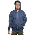 thumbnail image 2 of Fruit of The Loom Men's Fleece Zip Hooded Sweatshirt 2 Pockets Relaxed Fit Sizes S-4XL - Navy Irregular, 2 of 4